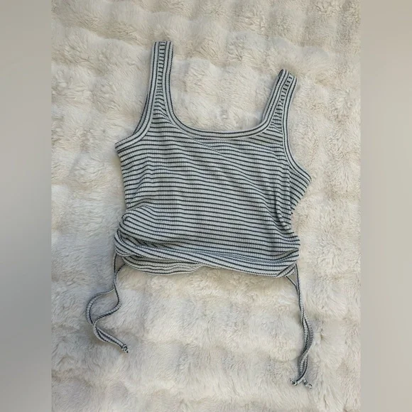 Primark Striped Drawstring Crop Top - Picture 5 of 6